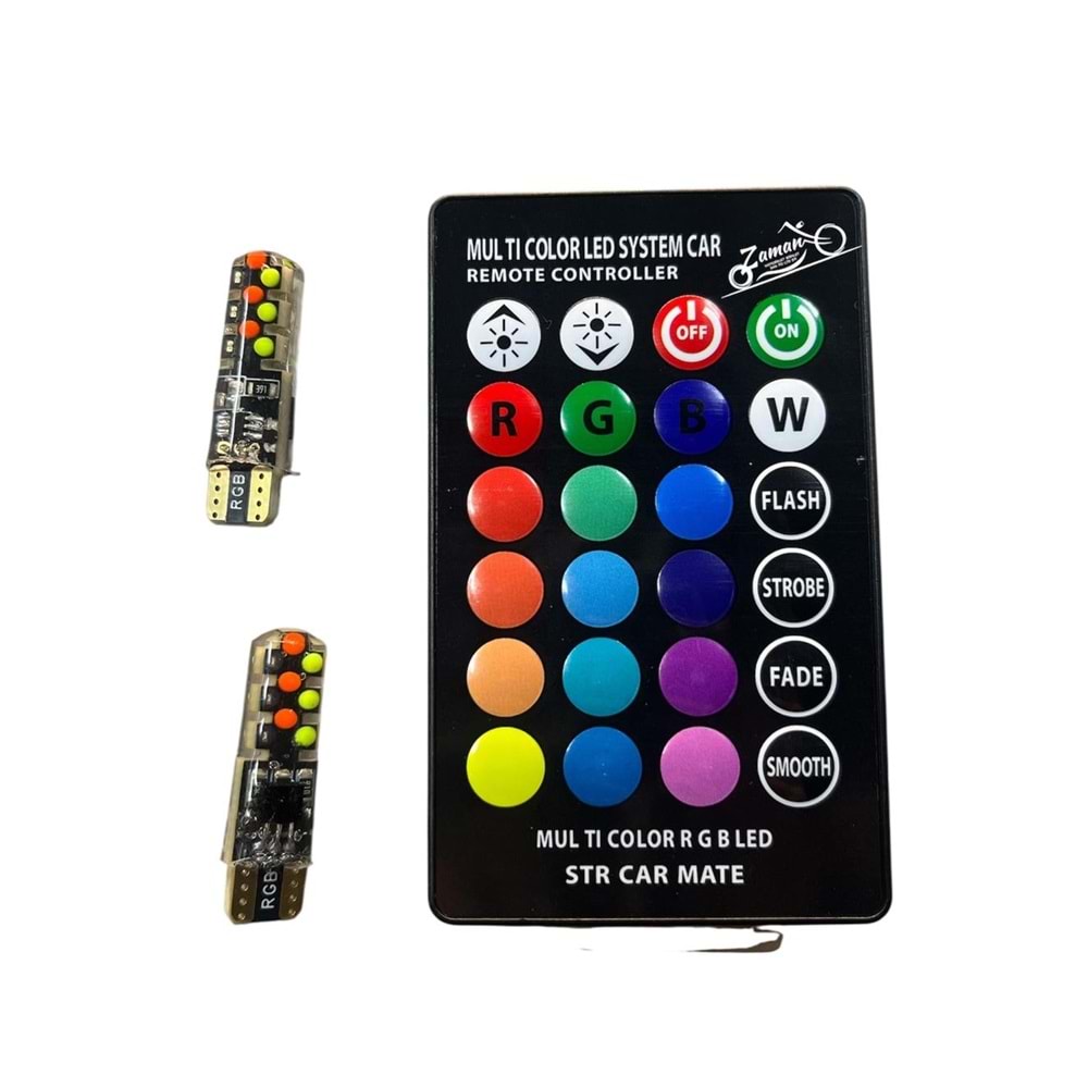 KUMANDALI T10 ÇAKAR PARK AMPÜL 16 renk