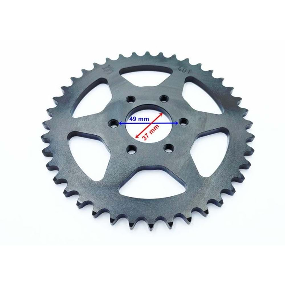 ATV ARKA DİŞLİ İÇ 37mm 6 DELİK 428-40T IND ÖM HEDGE