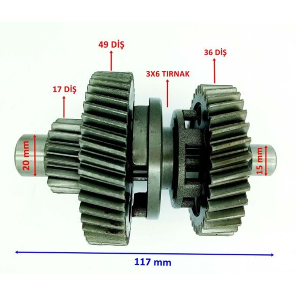 ATV ŞANZUMAN GERİ VİTES YÖN DİŞLİSİ 36-49