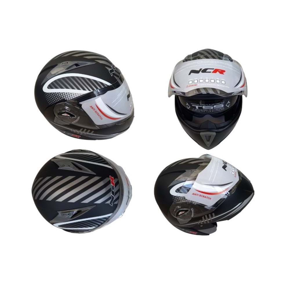 KASK ÇENE AÇILIR GÖZLÜKLÜ NCR (MONSTER 2) (L)