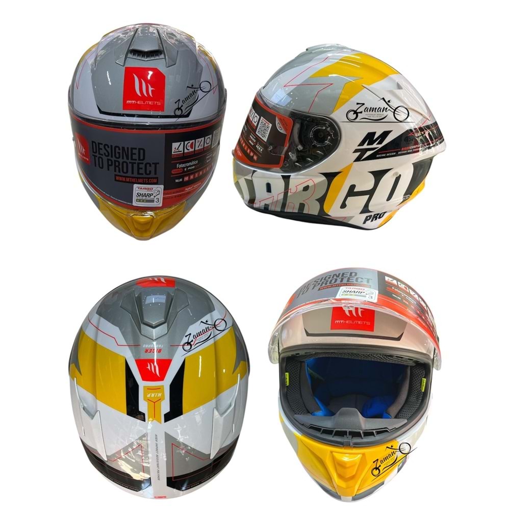 KASK ÇENE SABİT MT TARGO PRO (SARI) (XXL)