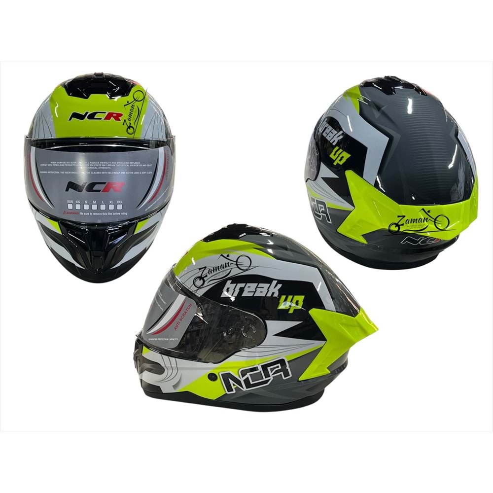 KASK ÇENE SABİT NCR (SARI GRAFİK) (M)