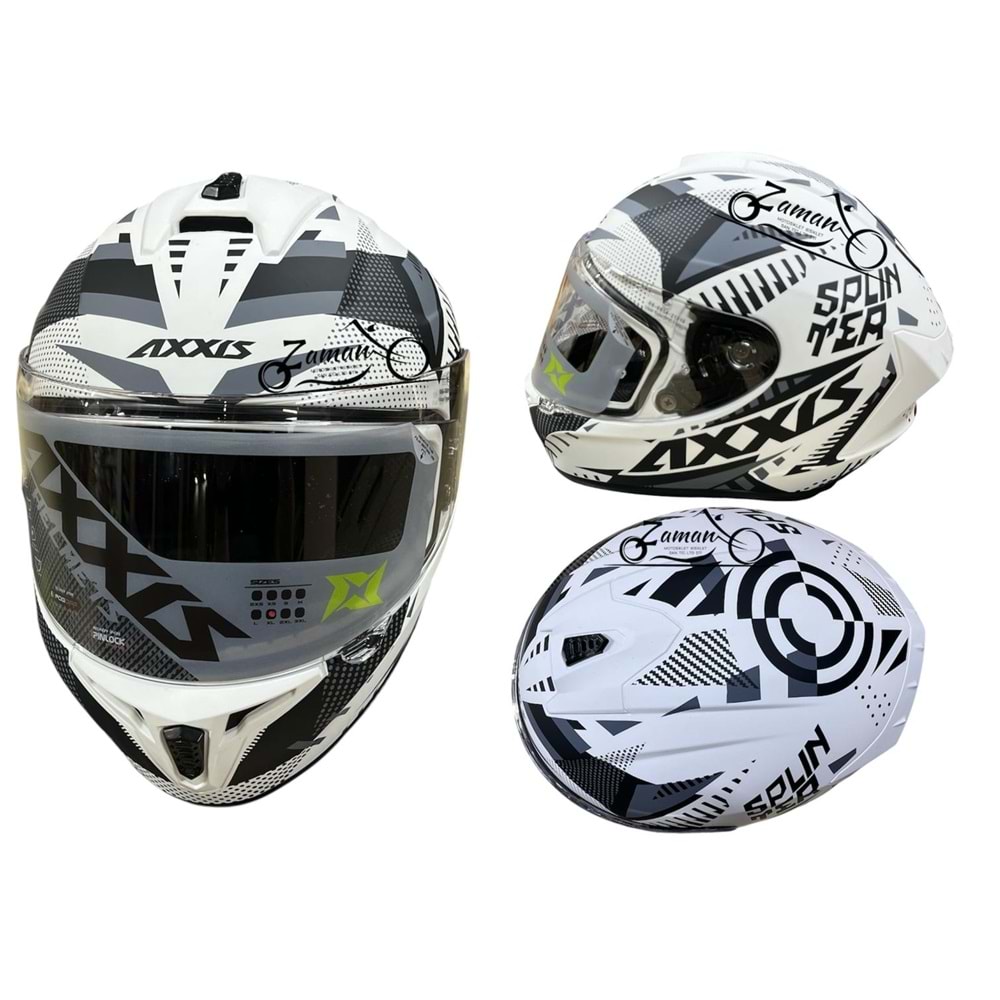 KASK ÇENE SABİT AXXIS (BEYAZ) (XL)