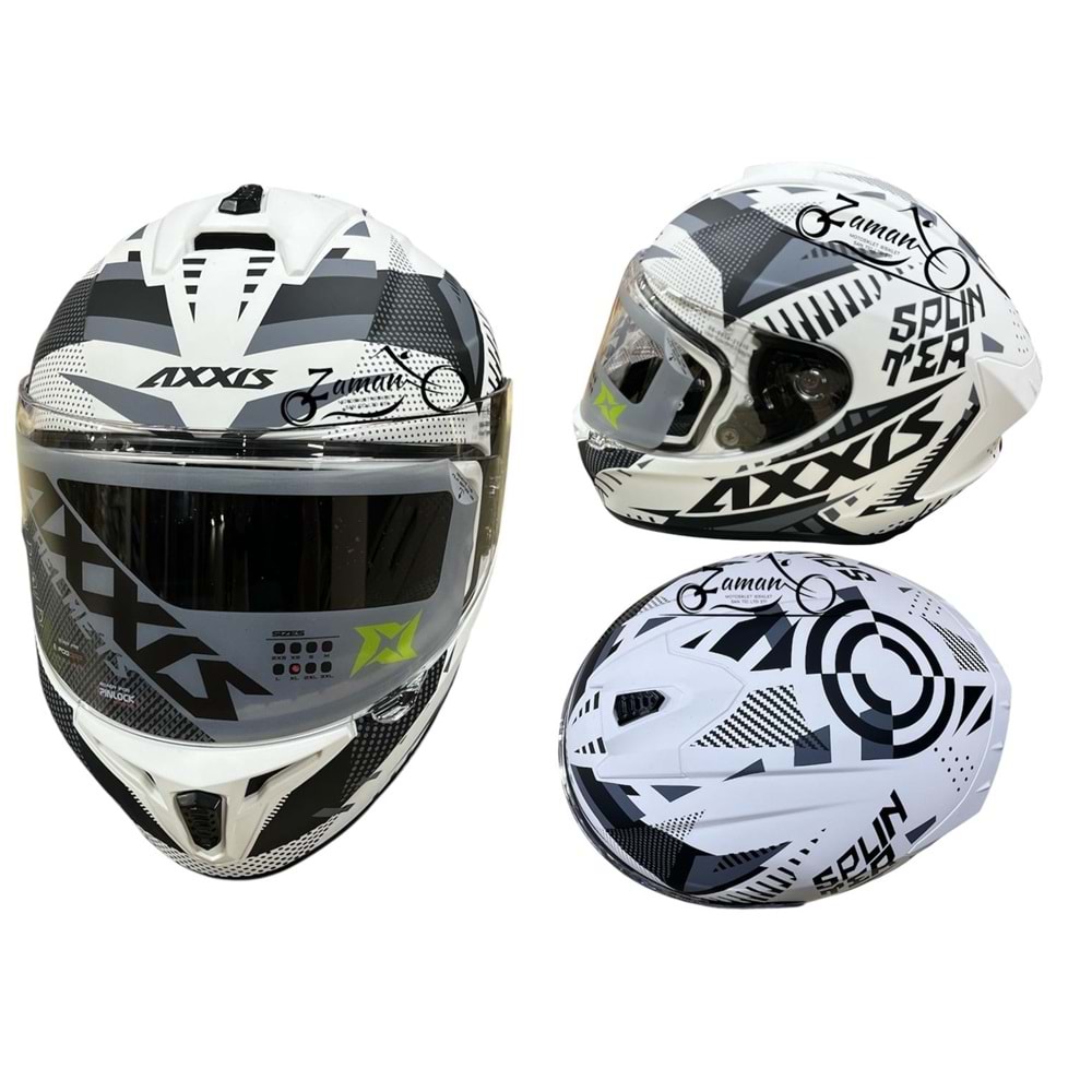 KASK ÇENE SABİT AXXIS (BEYAZ) (XXL)