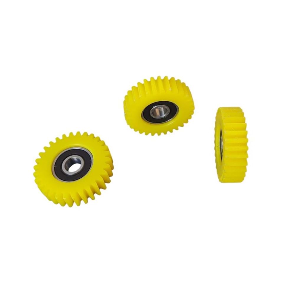 E-BIKE PETAL DESTEKLİ PLASTİK DİŞLİ RULMANLI SARI 30T 3 LÜ SET