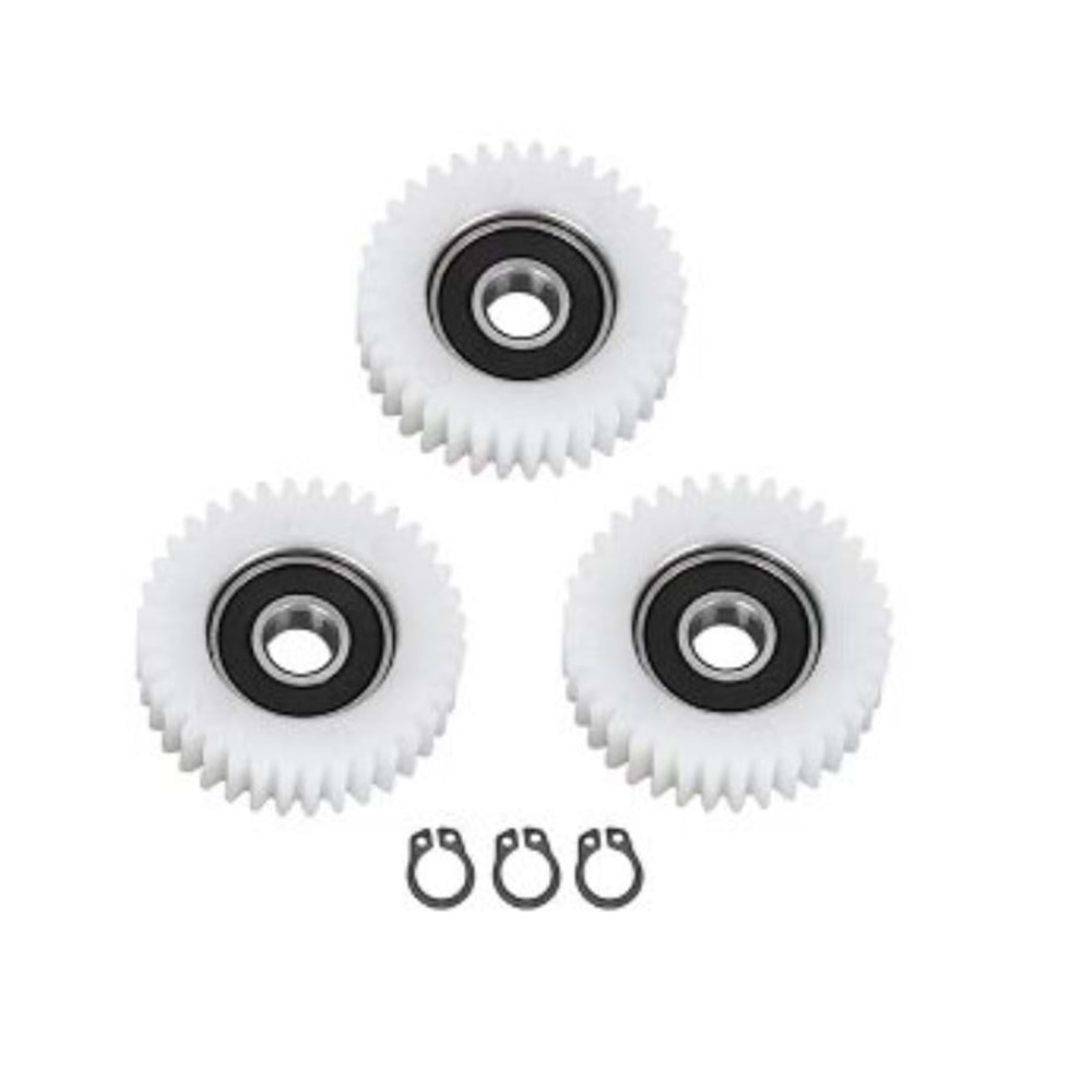 E-BIKE PETAL DESTEKLİ PLASTİK DİŞLİ RULMANLI İTHAL 37T 3 LÜ SET 11mm