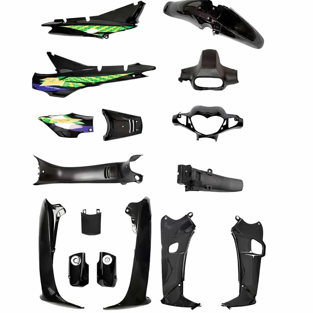 KAPORTA SET 100 CUP ÇELİK YS YAZILI (SİYAH)