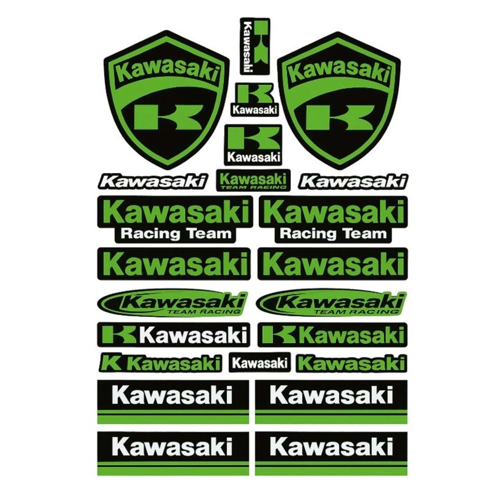 ETİKET STİCKER A4 (KAWASAKİ) yeşil