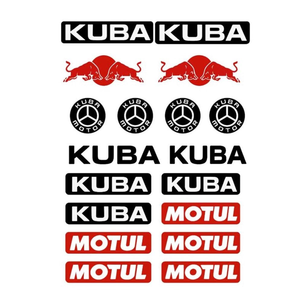 ETİKET STİCKER A4 (KUBA) kırmızı