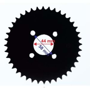 ATV ARKA DİŞLİ İÇ 44mm 4 DELİK 428-40T IND ÖM VULCAN