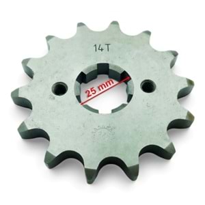ATV ÖN DİŞLİ 520-14T İÇ 25mm 2 DELİKLİ ÖM
