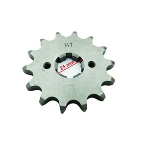 ATV ÖN DİŞLİ 530-14T İÇ 25mm 2 DELİKLİ ÖM