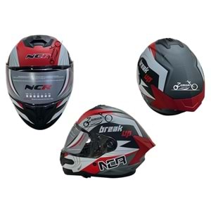 KASK ÇENE SABİT NCR (KIRMIZI GRAFİK) (L)