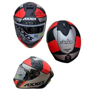 KASK ÇENE SABİT AXXIS (MAT KIRMIZI) (XXL)