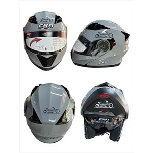 KASK ÇENE AÇILIR GÖZLÜKLÜ CRN (NARDO GRİ) (M)