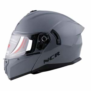 KASK ÇENE AÇILIR GÖZLÜKLÜ NCR 166 (NARDO GRİ) (M)