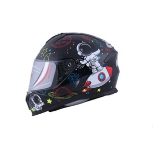 ÇOCUK KASKI KAPALI NCR (UZAY GRAFİK) (XL)