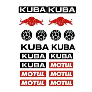 ETİKET STİCKER A4 (KUBA) kırmızı