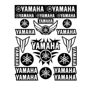 ETİKET STİCKER A4 (YAMAHA) siyah