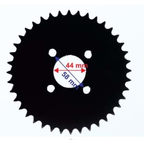 ATV ARKA DİŞLİ İÇ 44mm 4 DELİK 428-40T IND ÖM VULCAN