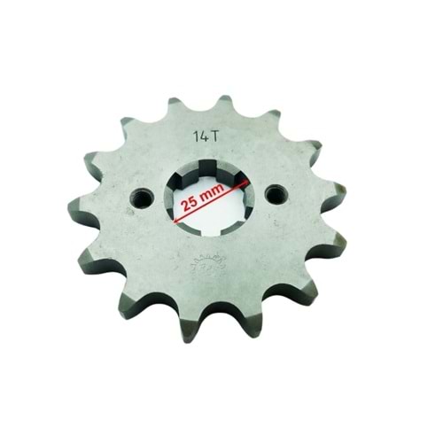 ATV ÖN DİŞLİ 530-14T İÇ 25mm 2 DELİKLİ ÖM