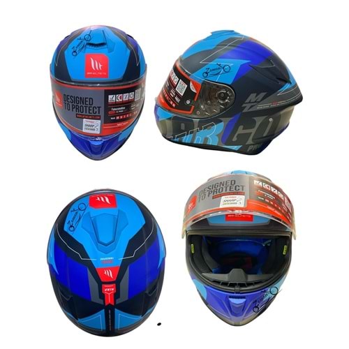 KASK ÇENE SABİT MT TARGO PRO (MAVİ) (XL)
