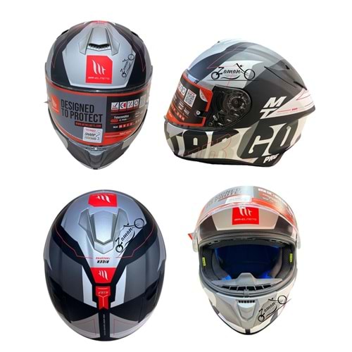 KASK ÇENE SABİT MT TARGO PRO (GRİ) (XL)