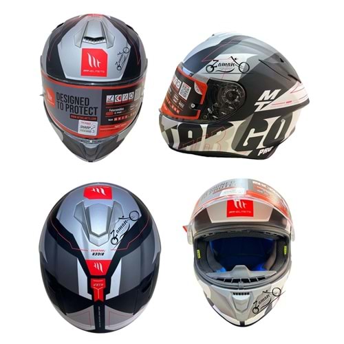 KASK ÇENE SABİT MT TARGO PRO (GRİ) (L)