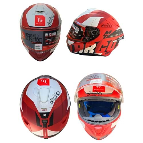 KASK ÇENE SABİT MT TARGO PRO (KIRMIZI) (L)