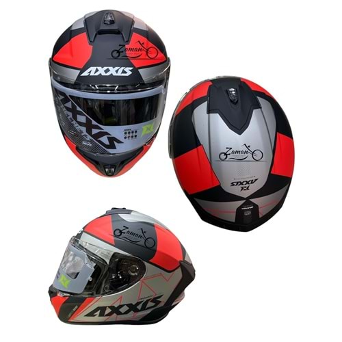KASK ÇENE SABİT AXXIS (MAT KIRMIZI) (XL)