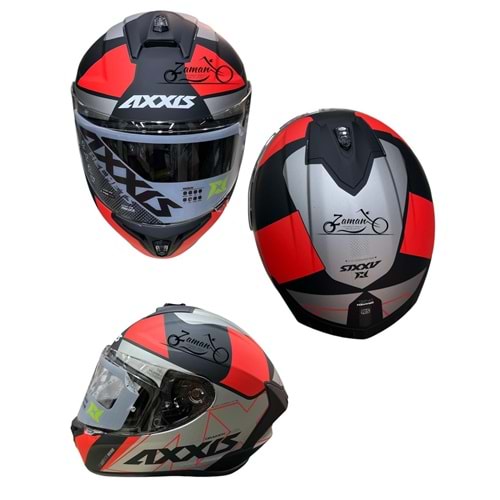 KASK ÇENE SABİT AXXIS (MAT KIRMIZI) (XXL)