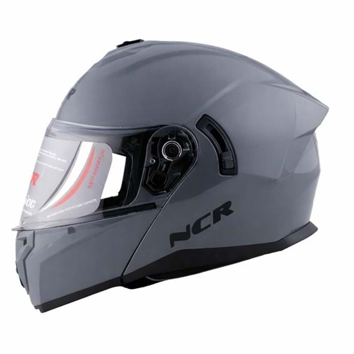 KASK ÇENE AÇILIR GÖZLÜKLÜ NCR 166 (NARDO GRİ) (M)