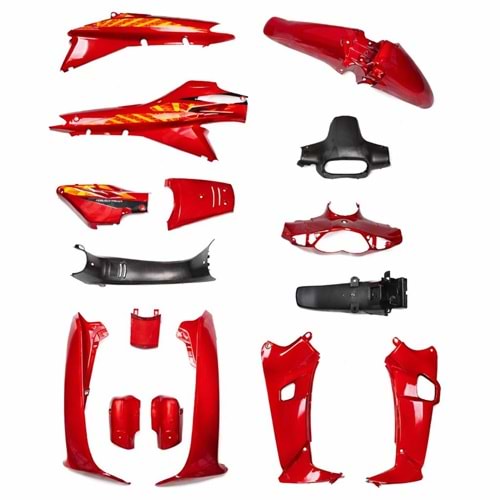 KAPORTA SET 100 CUP ÇELİK YS YAZILI (KIRMIZI)