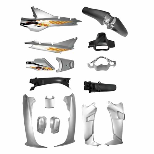 KAPORTA SET 100 CUP ÇELİK YS YAZILI (GRİ)