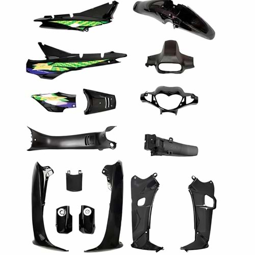 KAPORTA SET 100 CUP ÇELİK YS YAZILI (SİYAH)