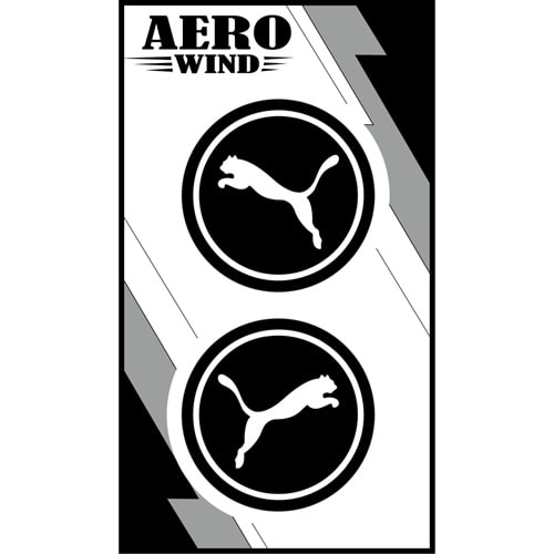 İKİLİ DAMLA STİCKER 5cm (PUMA) siyah