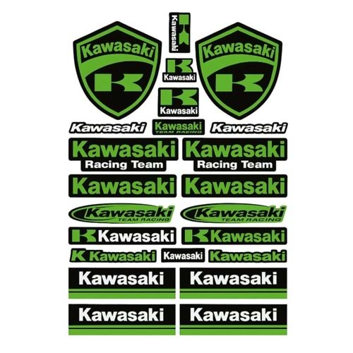 ETİKET STİCKER A4 (KAWASAKİ) yeşil