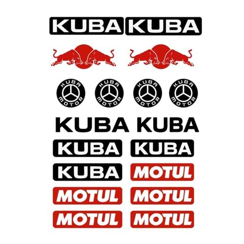 ETİKET STİCKER A4 (KUBA) kırmızı