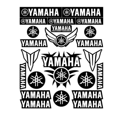 ETİKET STİCKER A4 (YAMAHA) siyah