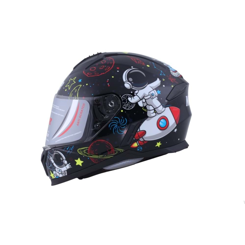 ÇOCUK KASKI KAPALI NCR (UZAY GRAFİK) (XL)